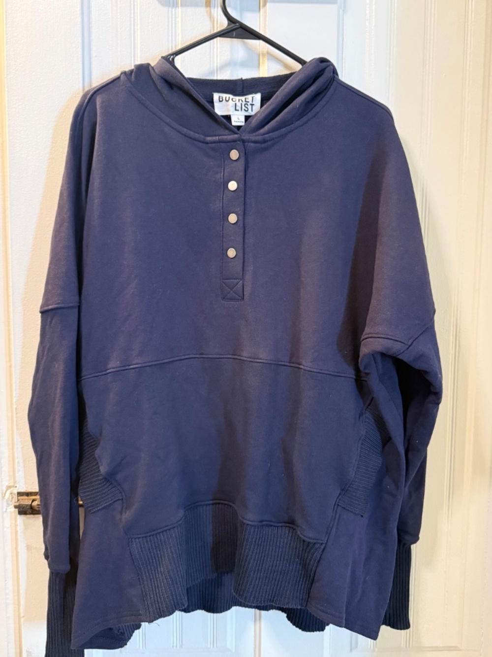 NWOT Bucket List Navy blue Hoodie